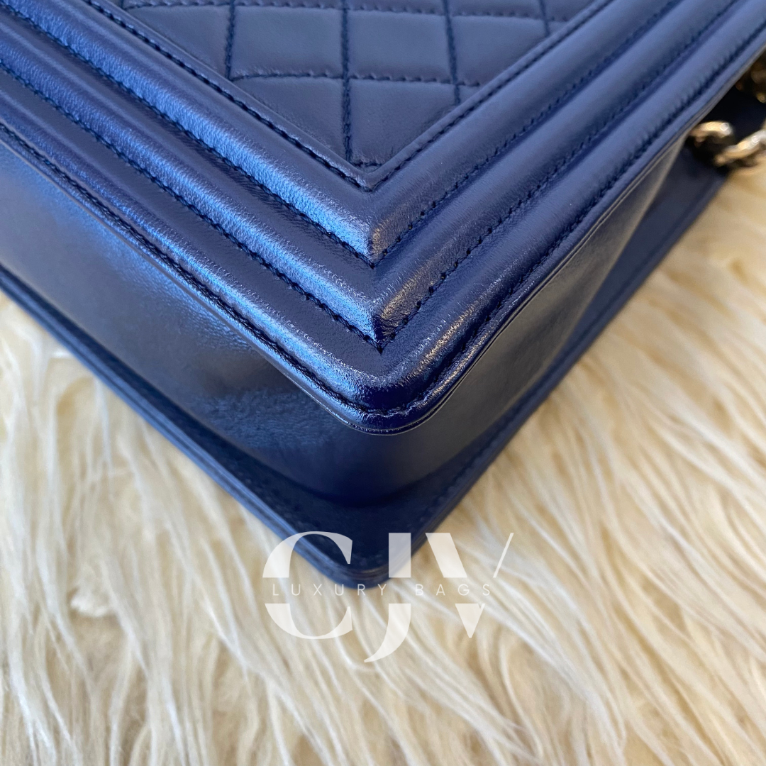 Chanel Leboy New Medium Midnight Blue Lambskin