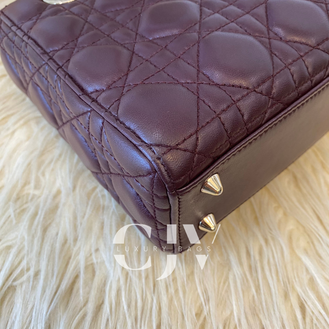 Lady Dior Small ABC Maroon