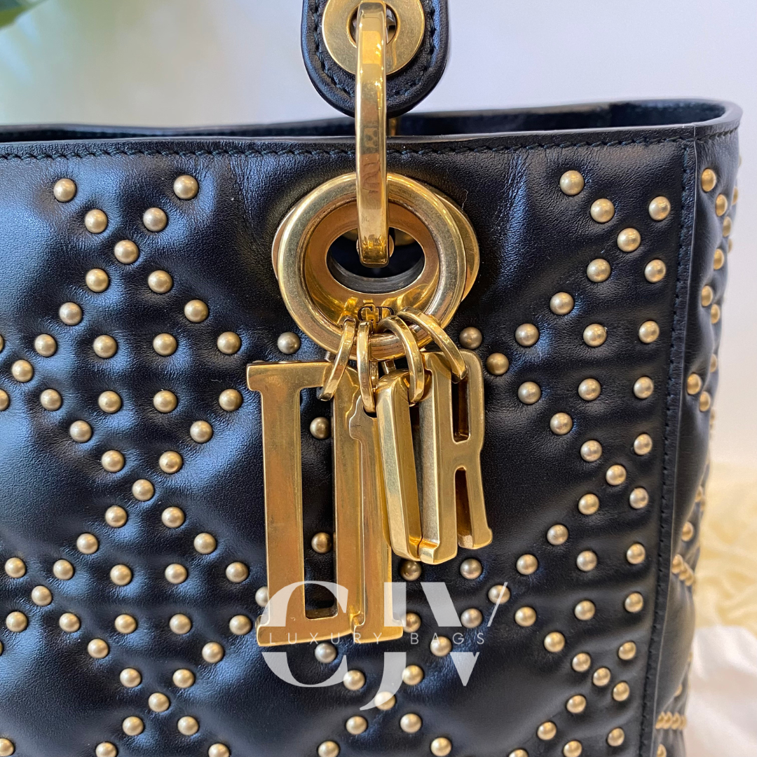 Lady Dior Studded Black