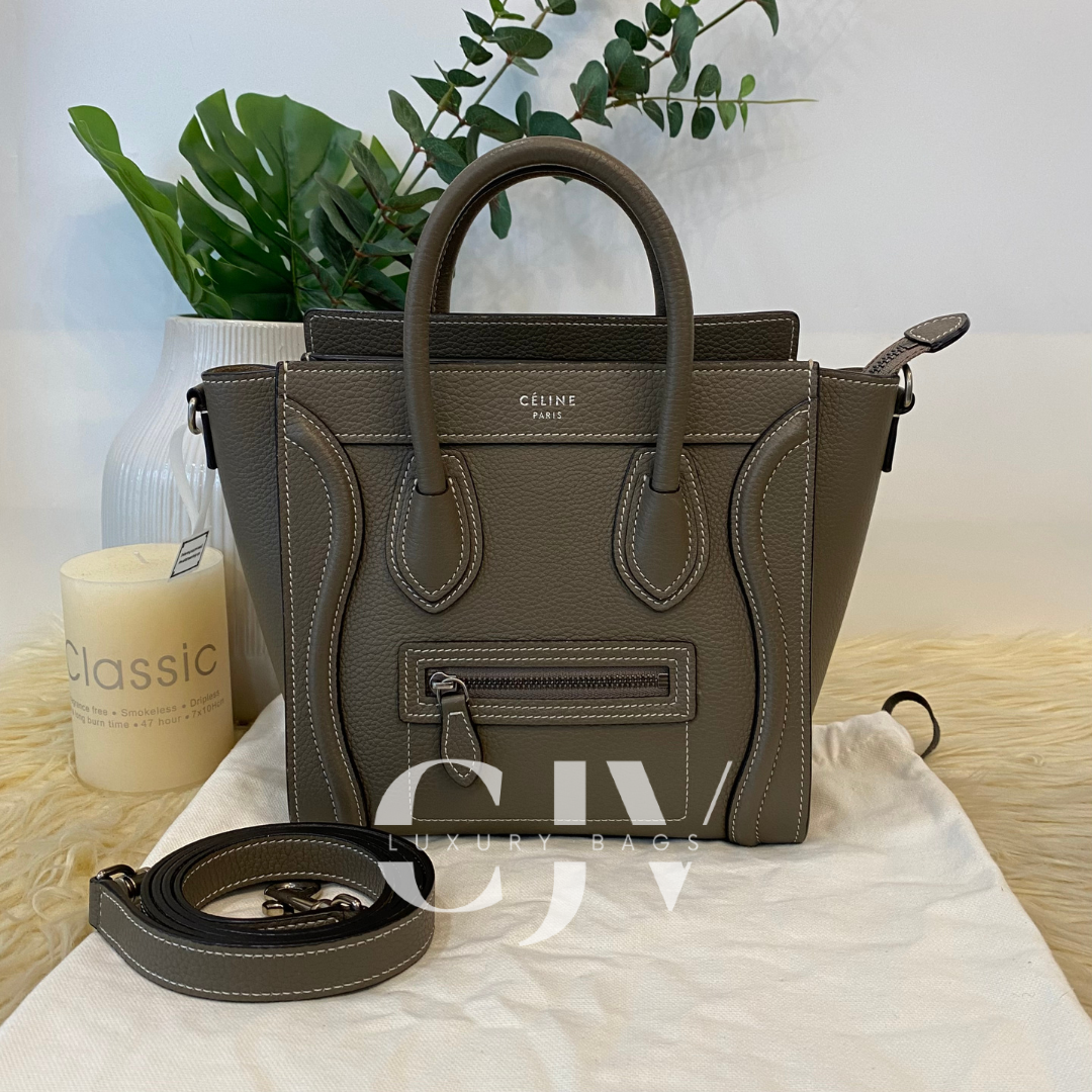 Celine Luggage Nano Etoupe