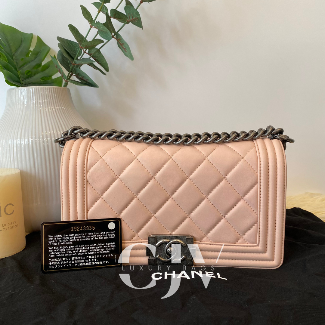 Chanel Leboy Old Medium Baby Pink Lambskin