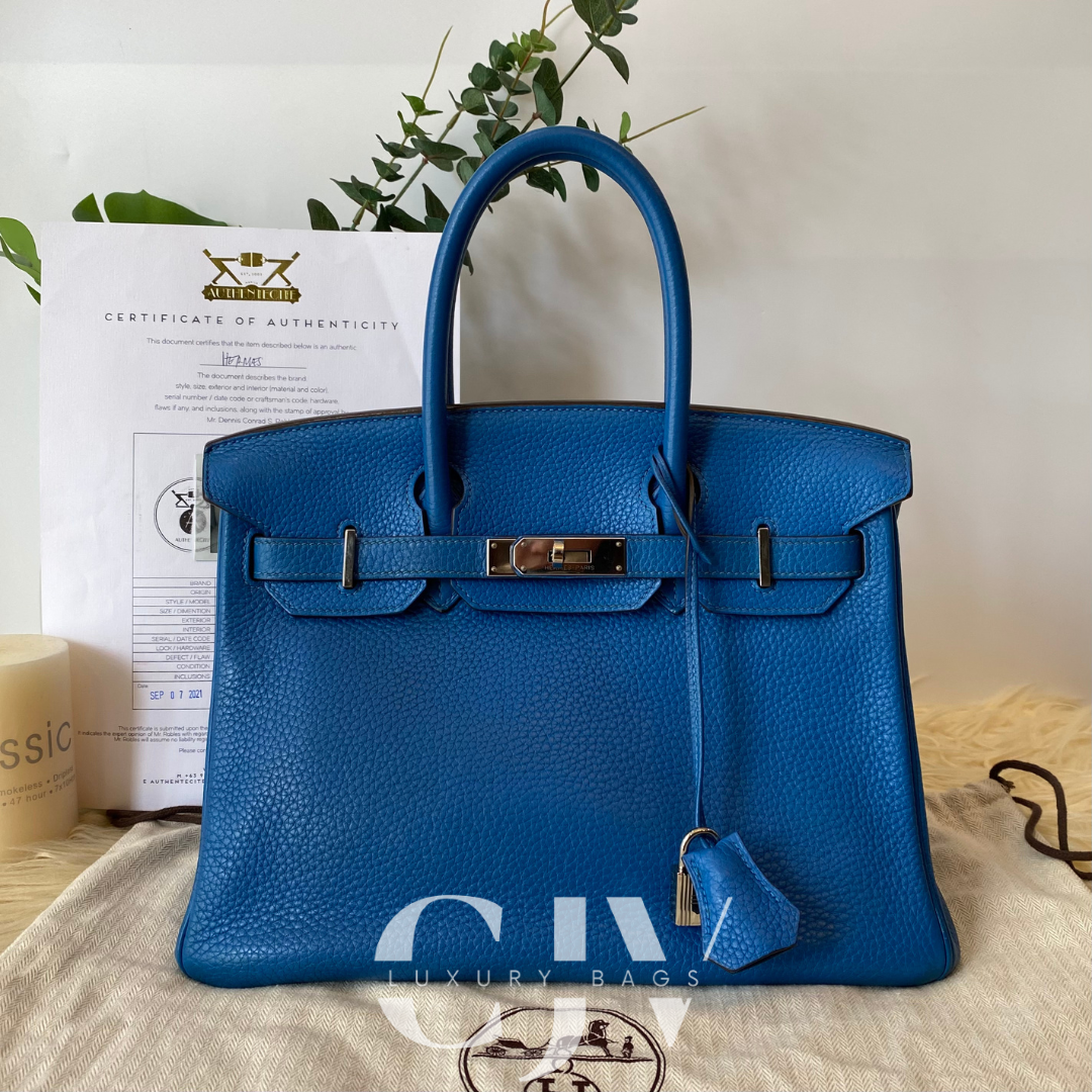 Hermes Birkin 30 Blue SHW