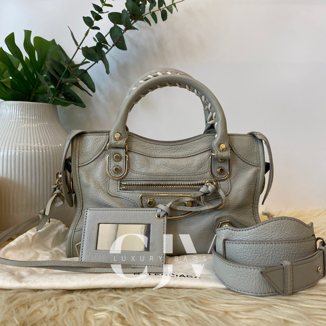 Balenciaga Metallic Edge Mini Light Gray