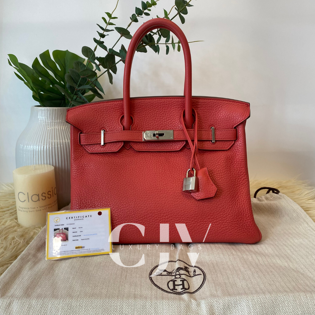 Hermes Birkin 30 Red PHW