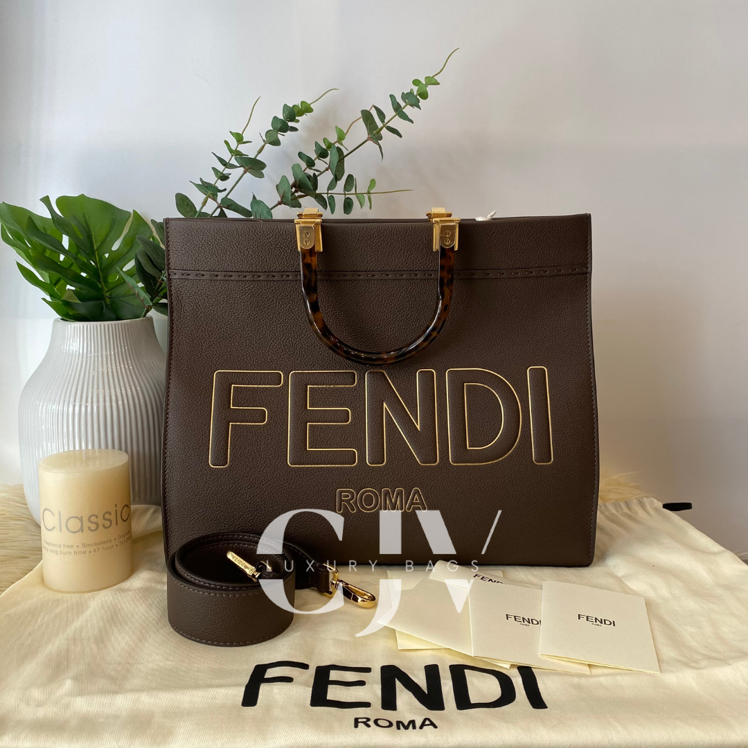 Fendi Sunshine Tote Brown