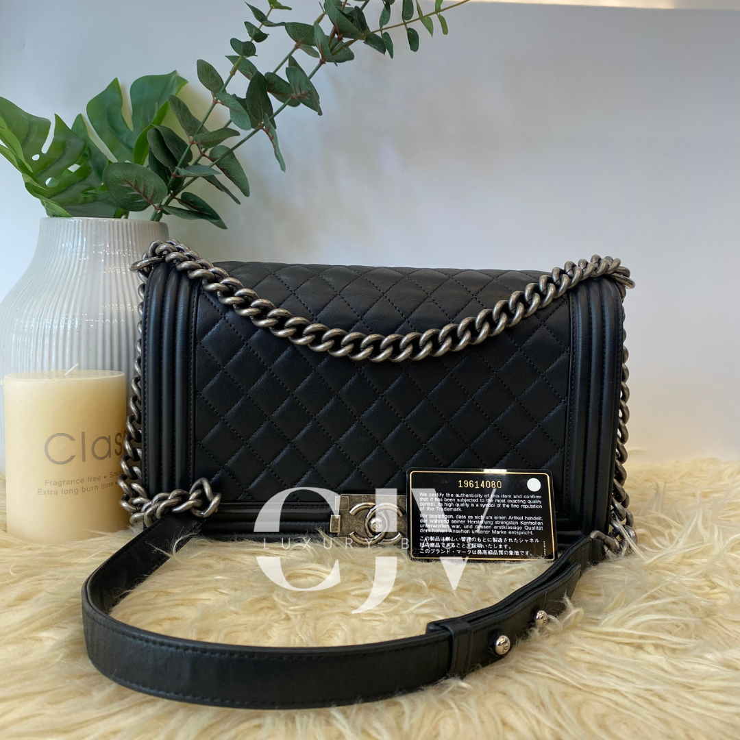 Chanel Leboy New Medium Black RHW (S19)