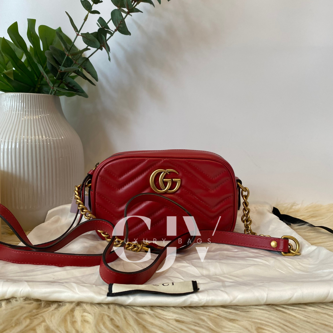 Gucci Marmont Camera Bag Red