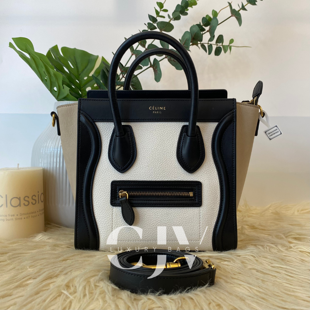 Celine Luggage Nano Tricolor