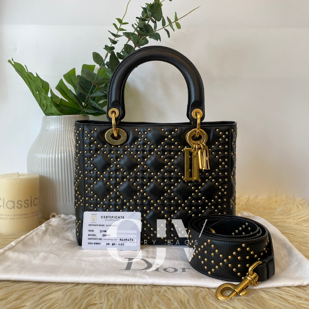 Lady Dior Studded Black