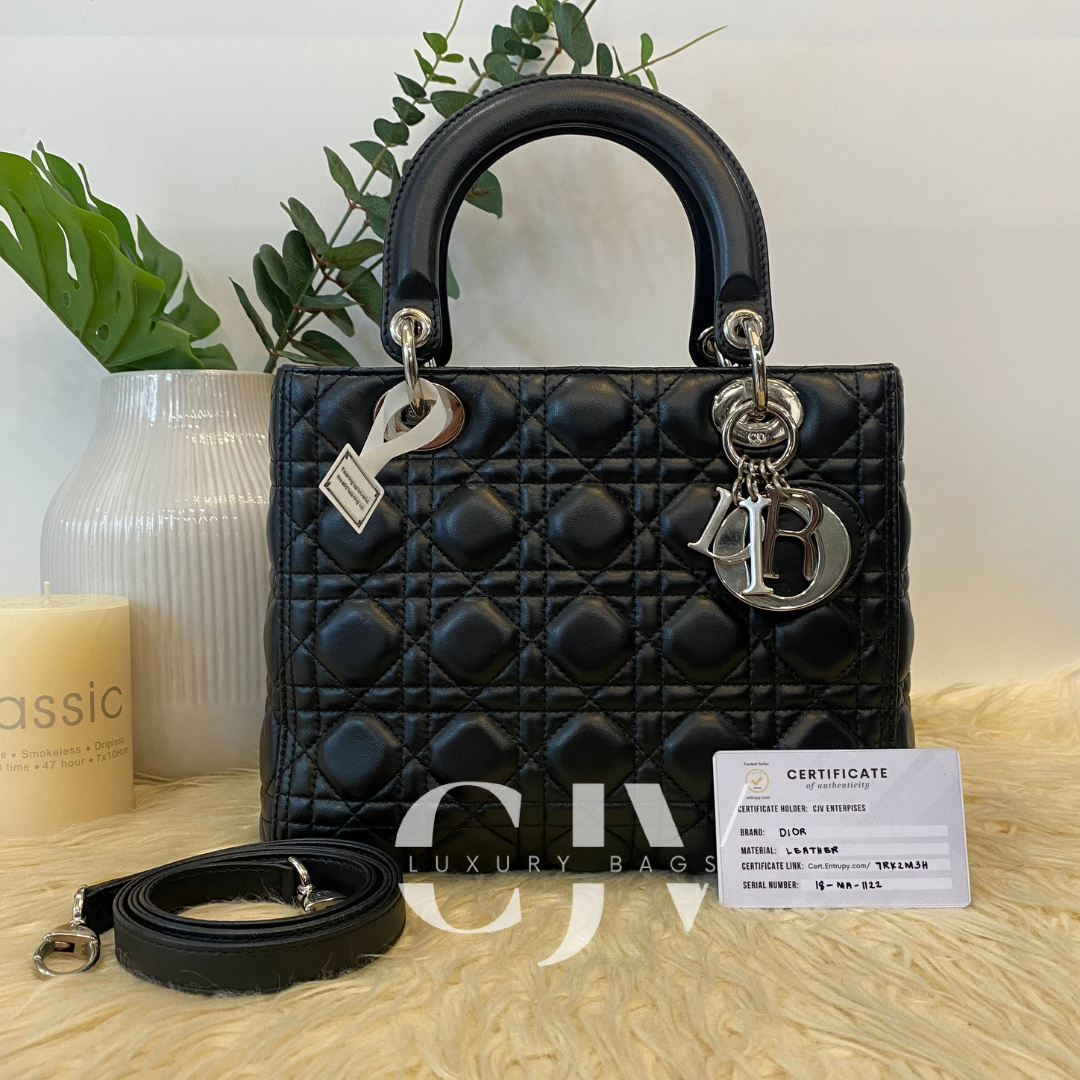 Lady Dior Medium Black SHW