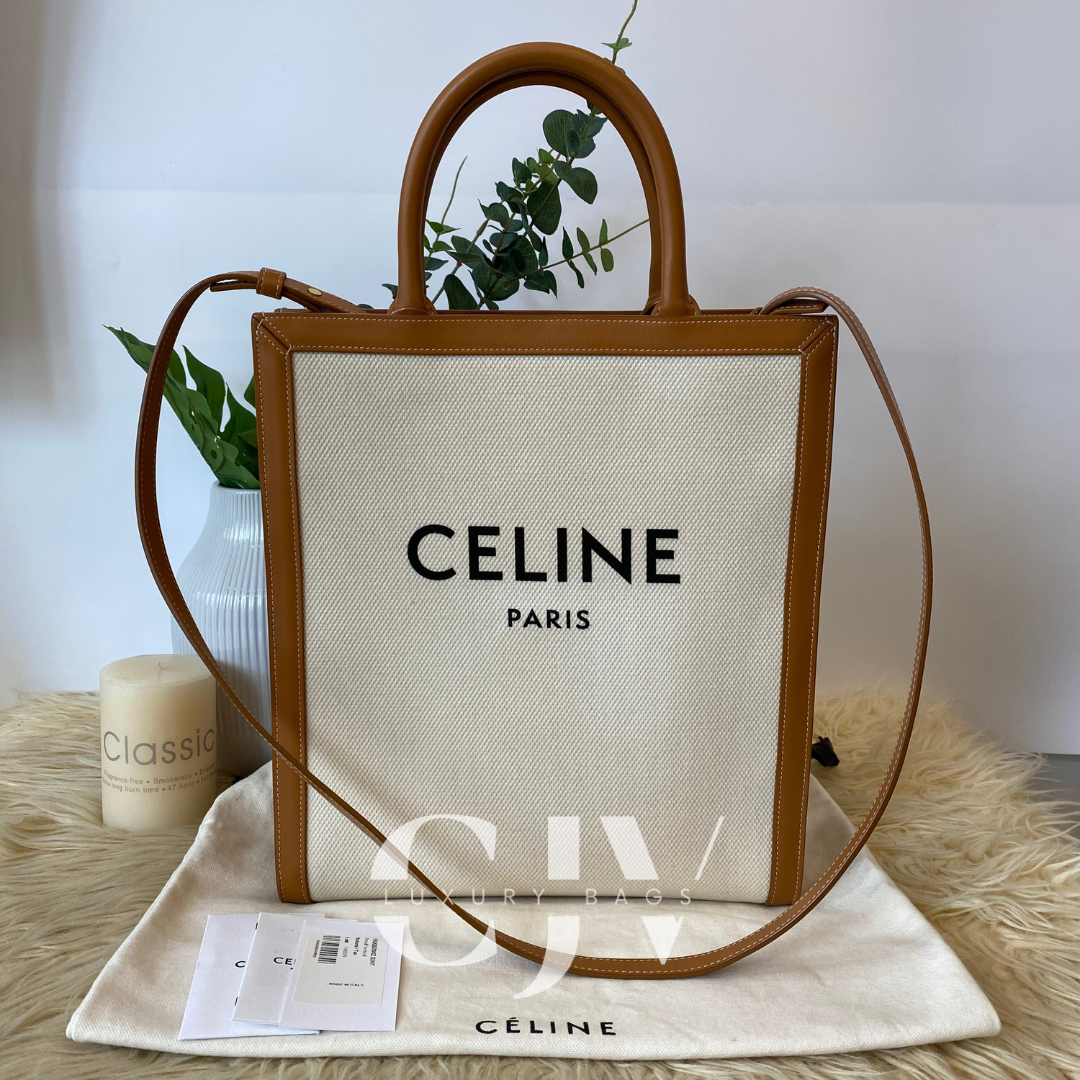 Celine Cabas Vertical Tote Small