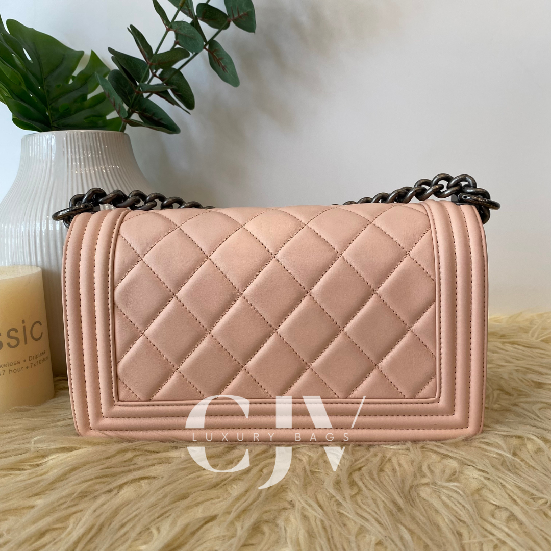 Chanel Leboy Old Medium Baby Pink Lambskin