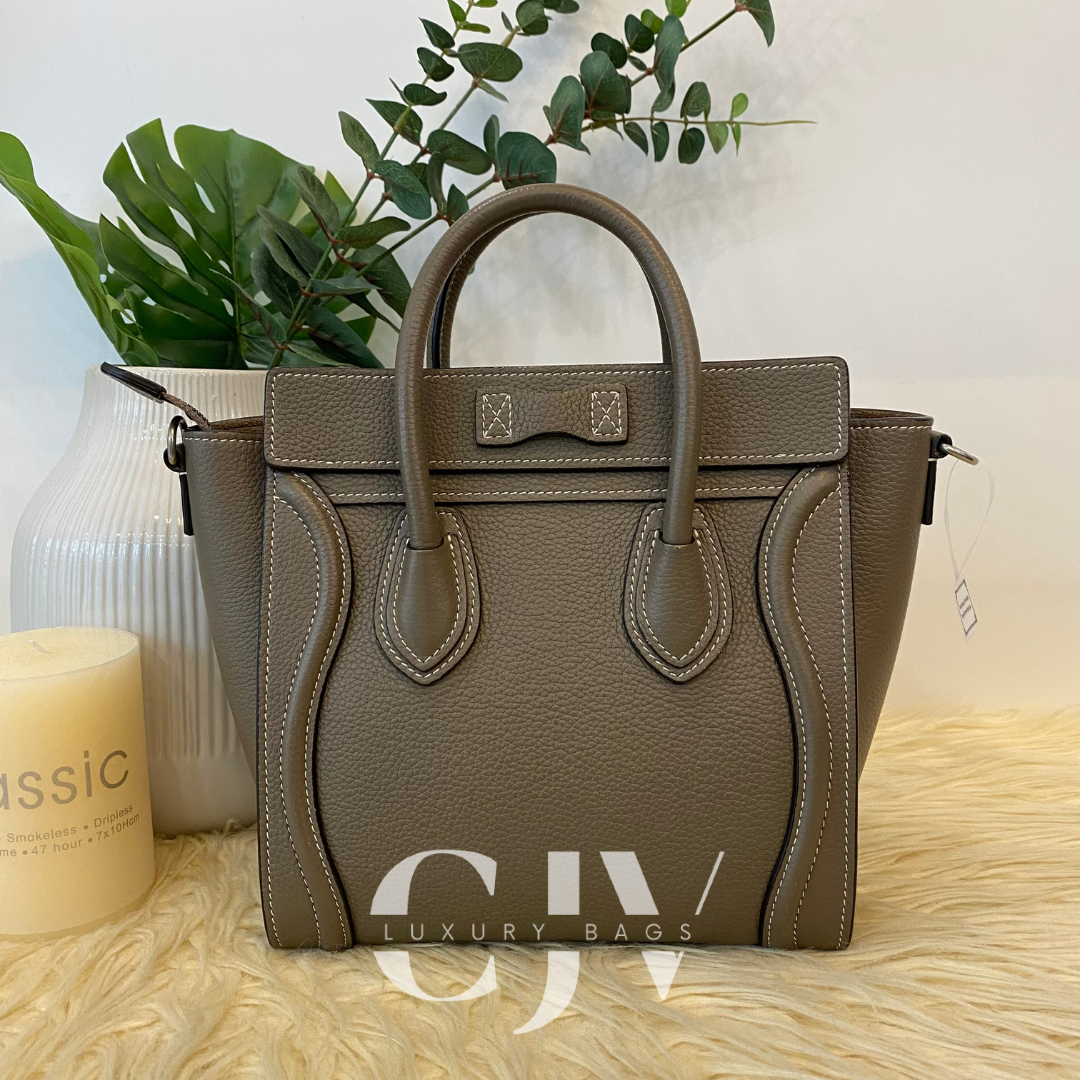 Celine Luggage Nano Etoupe