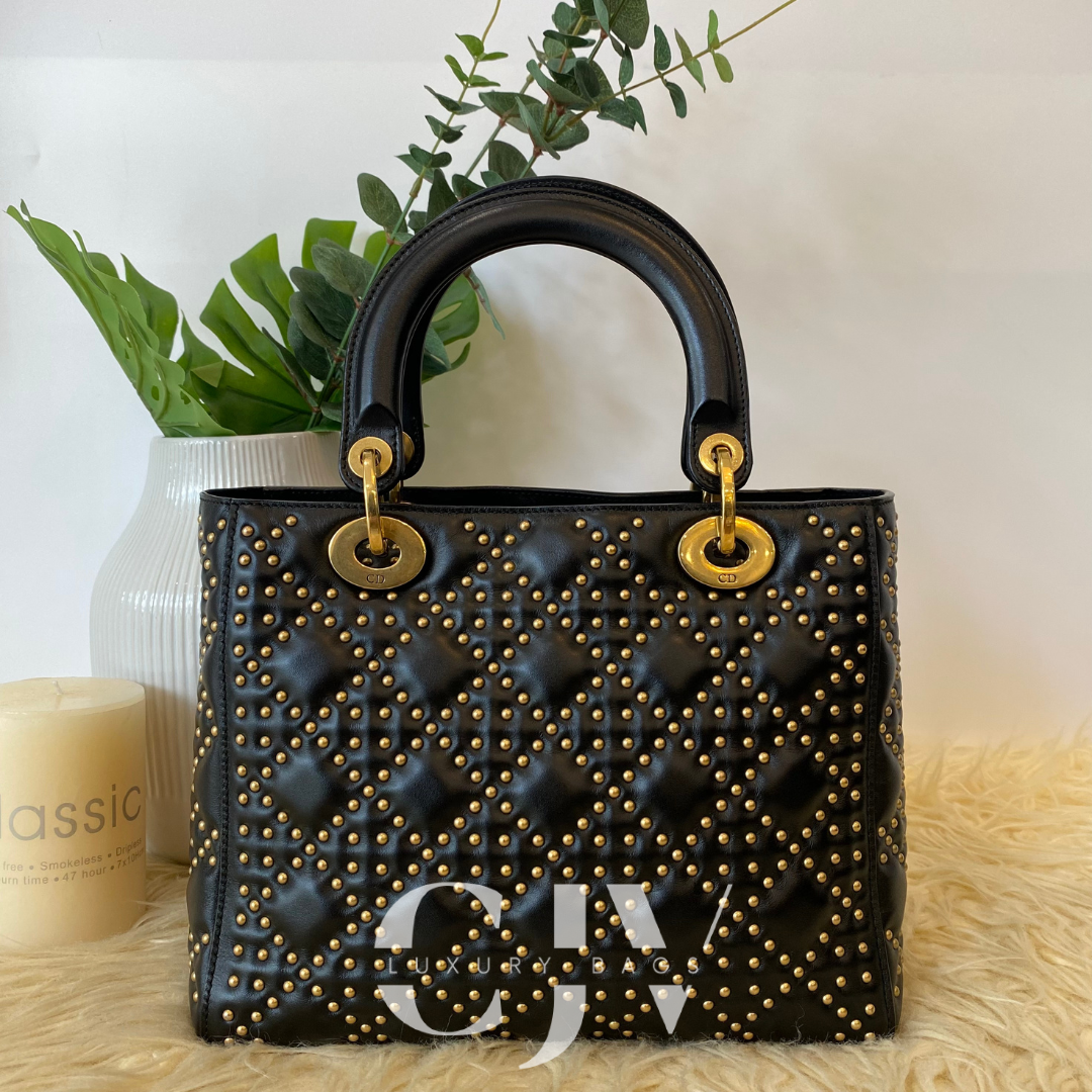 Lady Dior Studded Black