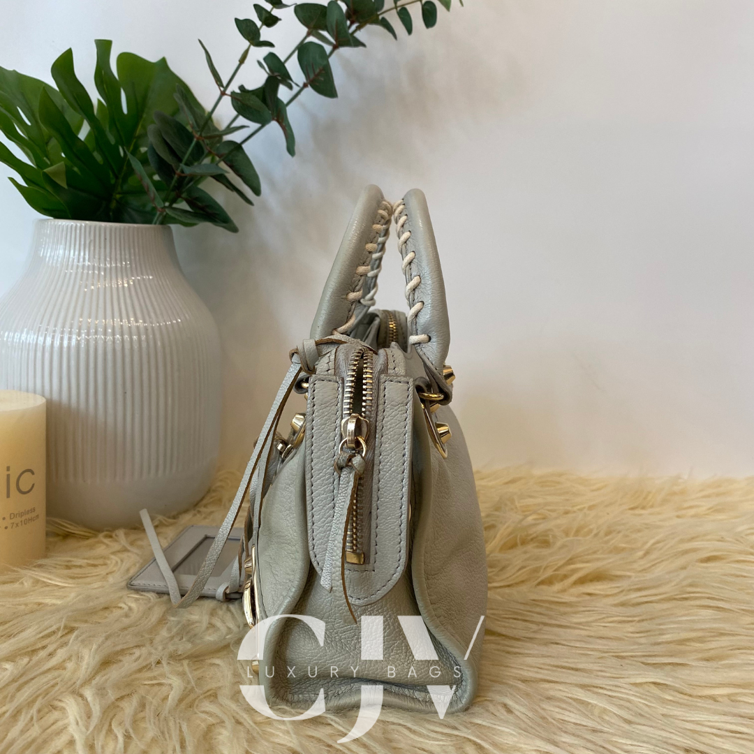 Balenciaga Metallic Edge Mini Light Gray