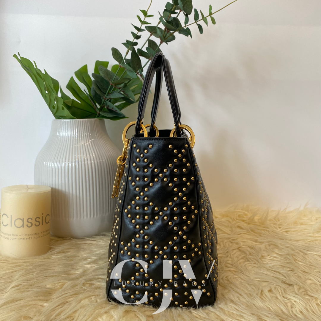 Lady Dior Studded Black