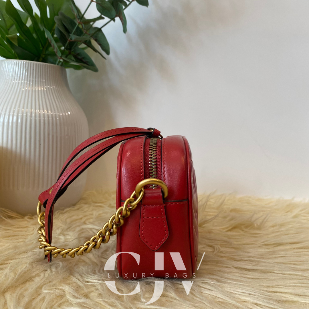 Gucci Marmont Camera Bag Red