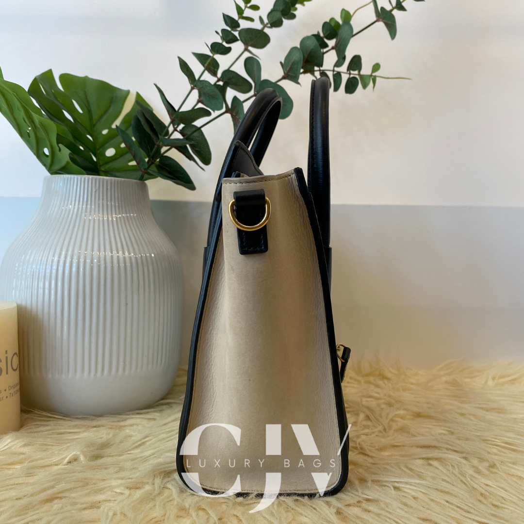 Celine Luggage Nano Tricolor