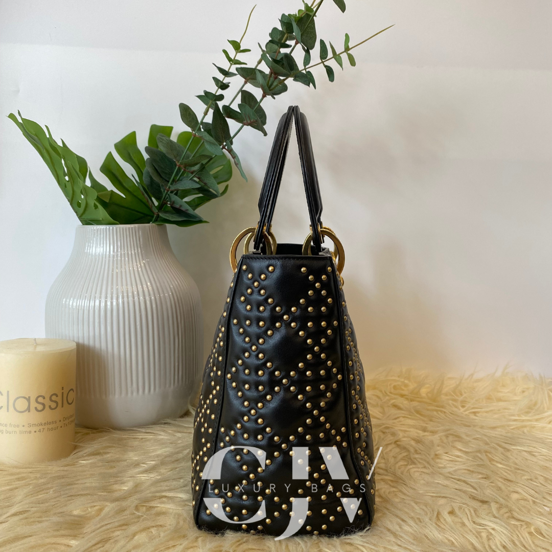 Lady Dior Studded Black