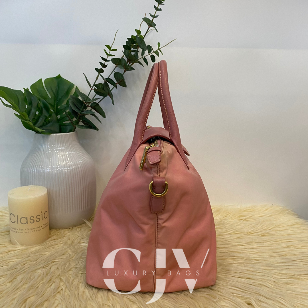 Prada Tessuto Nylon Two Way Pink