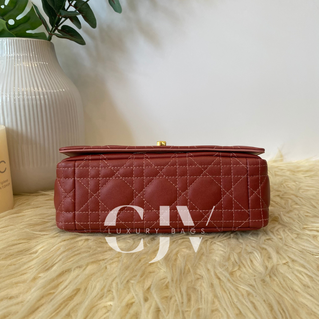 Dior Caro Small Ombre Red