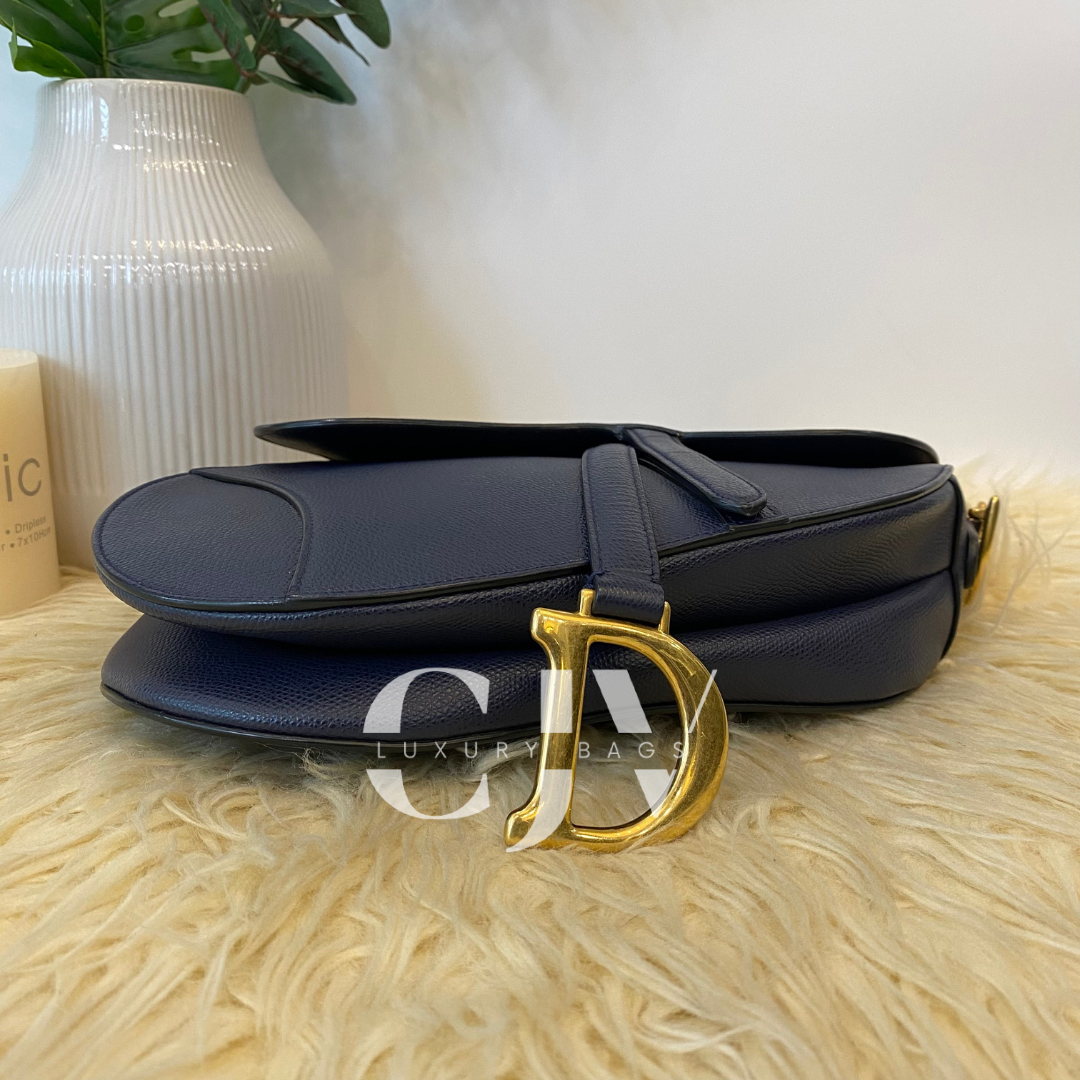 Dior Saddle Medium Navy Blue