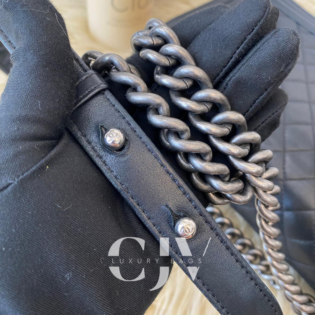 Chanel Leboy New Medium Black RHW (S19)