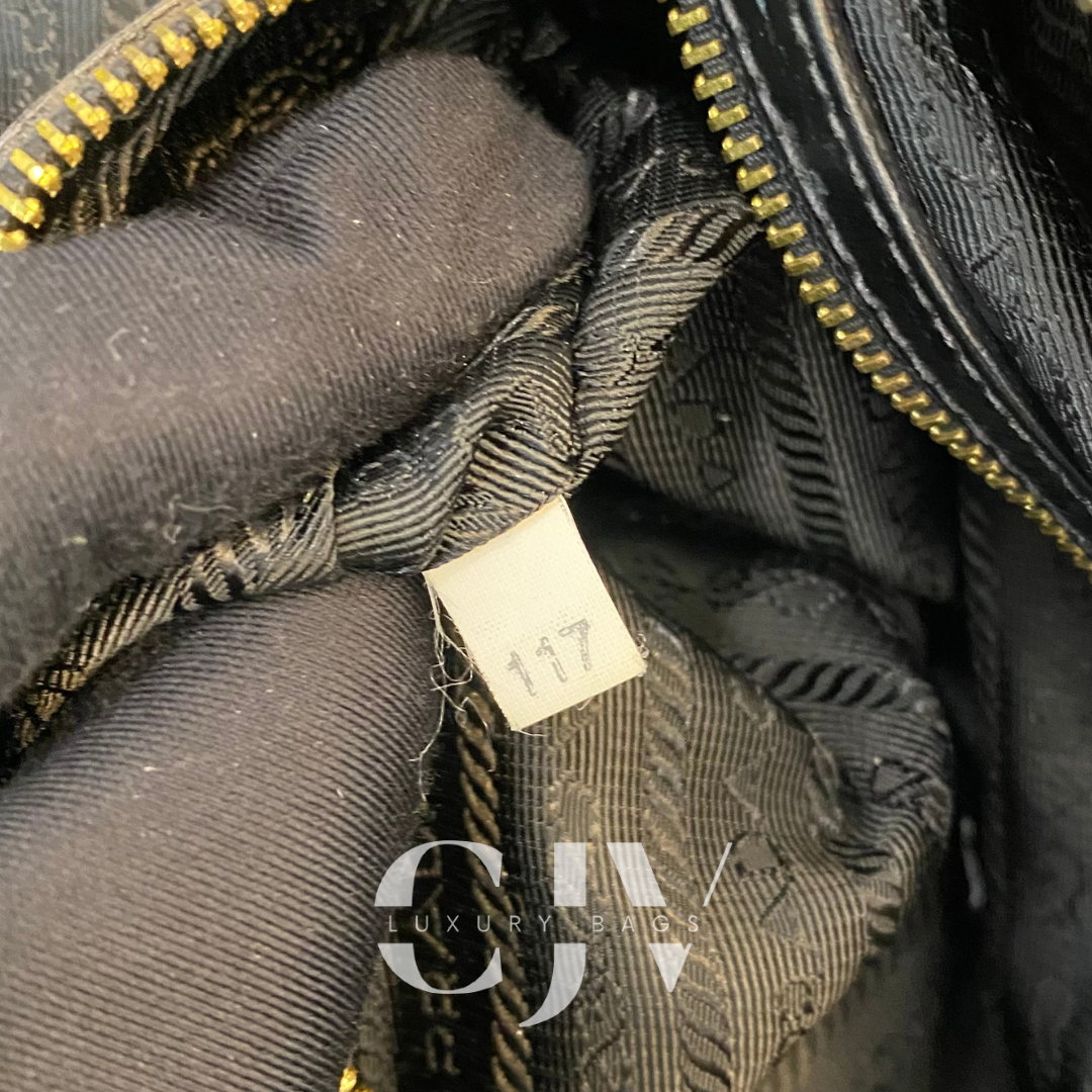 Prada Nylon Bowling Bag Black